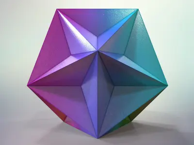Great Dodecahedron Low-poly 3D model
