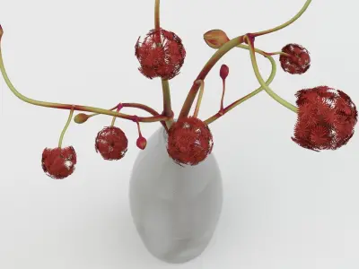 Decoration 29 Vase with flowers 3D model