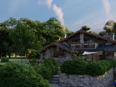 Architecture - Alpine house 3d 3D model