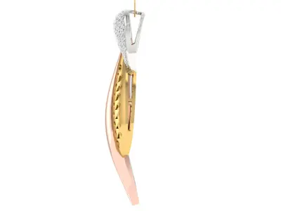 Solitaire Women Pendant 3dm STL OBJ FBX Renders Details 3D print model 5