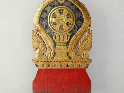 19th Century Thai Wood Carving 4 3D model