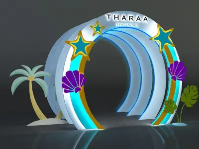  Event Gate Counter Exhibition Entrance Design a669a 3D model