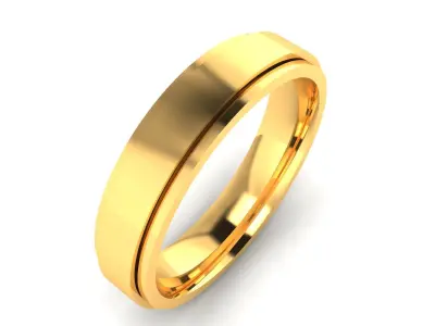 Band 3dm Render Details gold wedding 3D print model