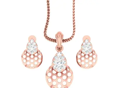 Pendant Earrings combo - 324 3D print model