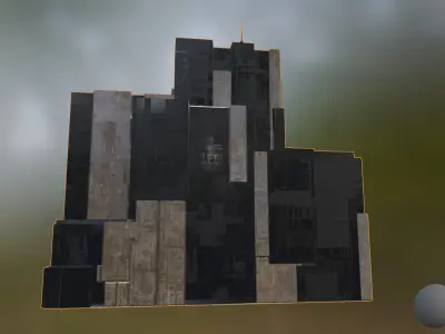 Aprtment Complex - Sci - Fi - Cyberpunk - 4K - Game Ready Model Low-poly 3D model