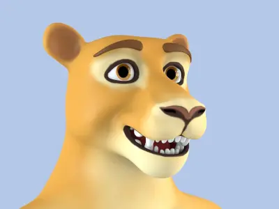 Cartoon Lion Low-poly 3D model buy