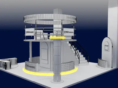 Booth Exhibition Stand a585b 3D model