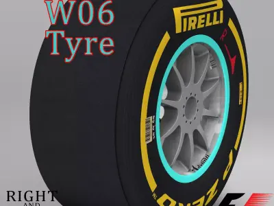 W06 Soft front tyre Low-poly 3D model