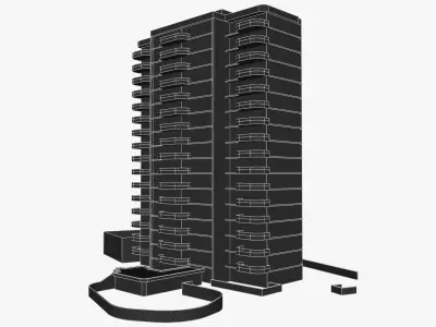 Norfolk Luxury Beachfront Apartments Low-poly 3D model