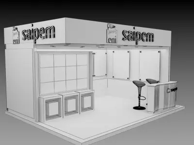 Booth Exhibition Stand a363 3D model