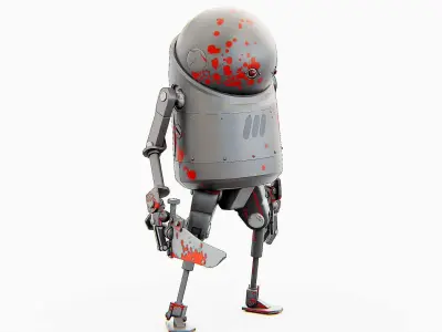 TOON KILLER BOT Rigged for Unreal Engine - Unity - MIXAMO  3D model