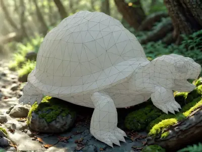 Realistic Turtle 3D Model  Game Ready  C4D FBX Low-poly 3D model