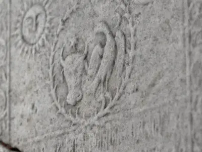 Ancient Medieval Writing Relief 3D model