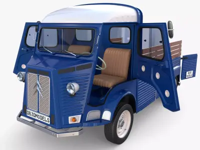 Citroen HY Pick Up with interior v2 3D model