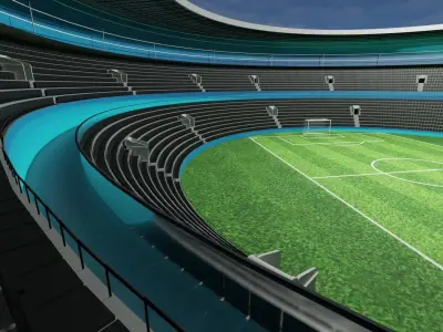Football Stadium  Low-poly 3D model order