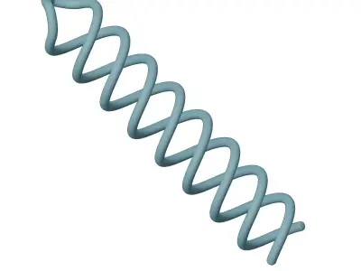 Plastic Spiral Lamp Filament Toy 3D model