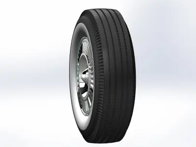 Wheels Fairlane 1957 for scale model 3D print model