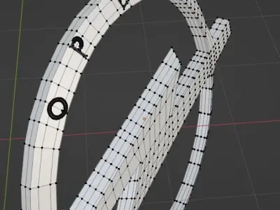 Opel Car 3D Logo Low-poly 3D model