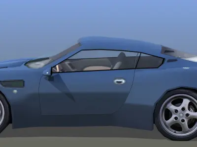 Sports Coupe Low-poly 3D model