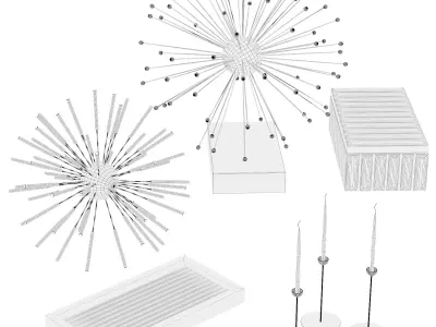 Metal Sputnik Objects by West Elm 3D model