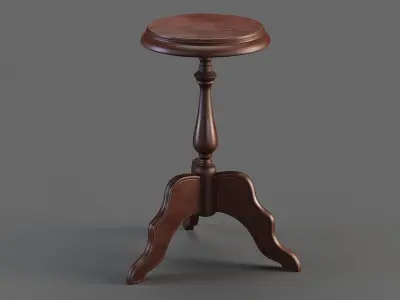 Wooden Flower Stand PBR Low-poly 3D model