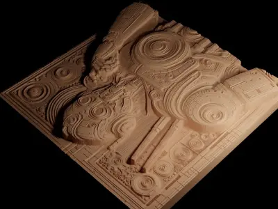 Robot CNC 3d Print High Relief Sand Casting 3D print model