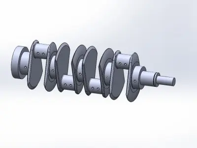 Crank-Saft crankshaft 3D print model