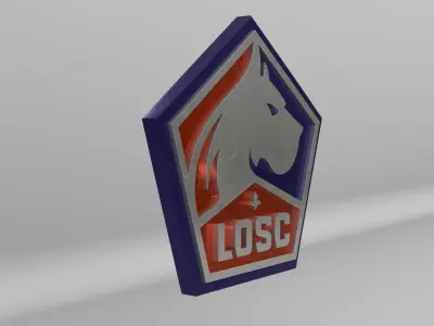 Lille Olympique Sporting Club Team Logo 3D model