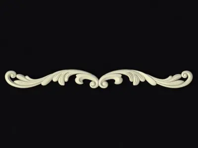 Central decor ornament for furniture 3D model 153