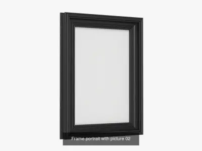 Wooden Frame Mockup Landscape 3D Model Collection