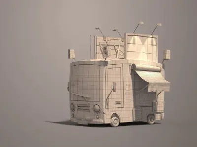 Burger truck 3D model
