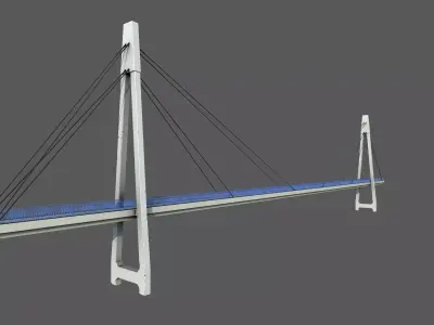 Footbridge Low-poly 3D model