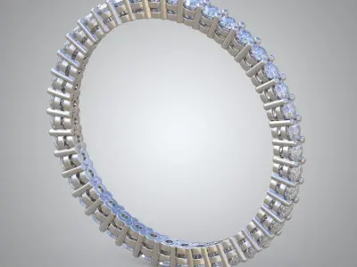 Diamond ring 0340 3D printable model  Free 3D print model