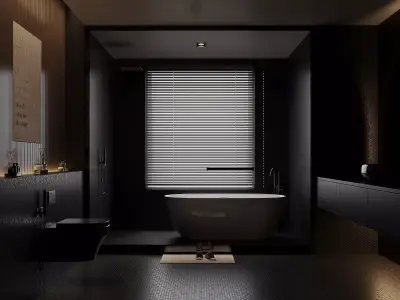 modern bathroom interior scenes 08 3D model