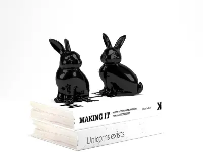 3D Bunny Rabbit Books 3D model