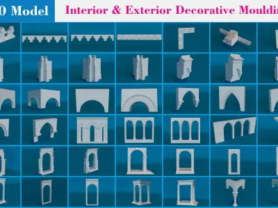 210 Interior Decorative Mouldings Collection 3D model
