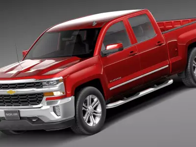 Chevrolet Silverado Double Cab CG 2016 3D model