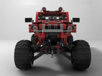 Lego Jeep  Low-poly 3D model