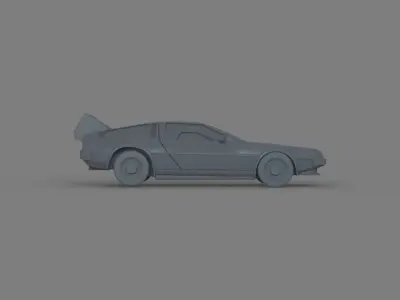 Delorean Car 3D print model