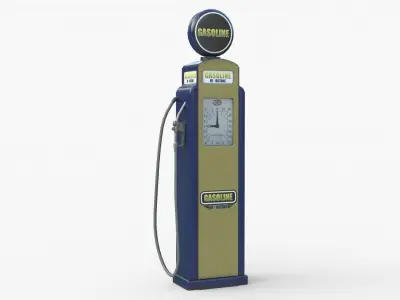 Gas pump Low-poly 3D model 6