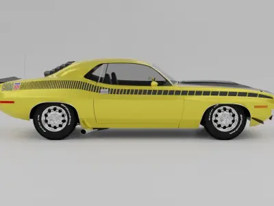 Plymouth AAR Cuda 1970 3D model 3D model