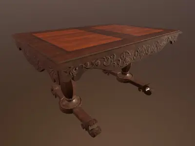 3D Antique Table -PBR Game Ready model Low-poly 3D model