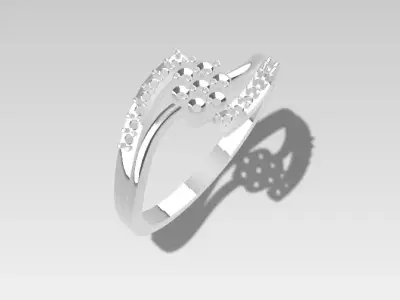Engagement Ring STL Wedding Band for Jewelry Casting 3D print model