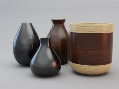 Modern Vases Collection 3D model 3D model