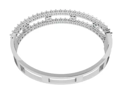 Diamond Bangle Bracelet 4242 3D print model