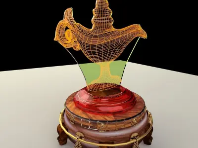 Chinese magic lam with display stand 3D model
