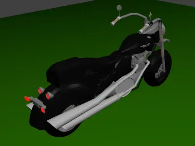 Motocicleta motorcycle Low-poly 3D model