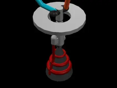 Chemical rocket engine Free low-poly 3D model