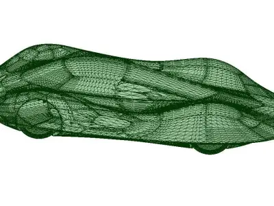 Electric car for speed record 3D model