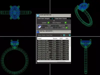 Oval Solitaire Ring Printable model 3dmodel  3D print model